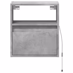VidaXL 3307982 comodino 1 cassetto/cassetti Colore cemento - Vista aggiuntiva 6