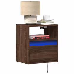 VidaXL 3307987 comodino Quercia