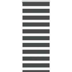 vidaXL Tenda a Rullo Zebra Nero Larghezza Tessuto 60,9 cm Poliestere