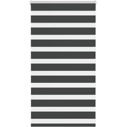 Tenda a Rullo Zebra Nero Larghezza Tessuto 70,9 cm Poliestere Vidaxl 554959