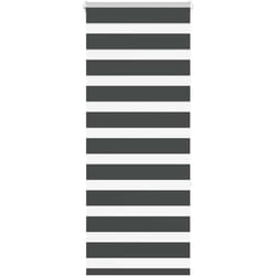 vidaXL Tenda a Rullo Zebra Nero Larghezza Tessuto 50,9 cm Poliestere