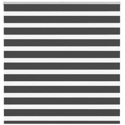 Tenda a Rullo Zebra Nero Larghezza Tessuto 140,9 cm Poliestere Vidaxl 551490