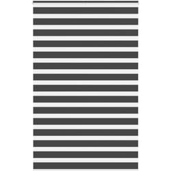 Tenda a Rullo Zebra Nero Larghezza Tessuto 135,9 cm Poliestere Vidaxl 236097