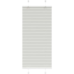 Tenda Plissettata Grigio Chiaro 55x150 cm Larghezza Tessuto Vidaxl 628202