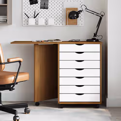VidaXL 4015791 schedario e accessori Pino, Plastica, Legno Marrone, Bianco - Vista aggiuntiva 2