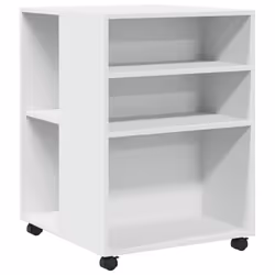 vidaXL Tavolino con Ruote Bianco 55x60x78 cm in Truciolato - Vista aggiuntiva 2