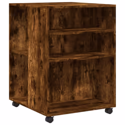 vidaXL Tavolino con Ruote Rovere Fumo 55x60x78 cm in Truciolato - Vista aggiuntiva 2