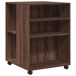 vidaXL Tavolino con Ruote Rovere Marrone 55x60x78 cm in Truciolato - Vista aggiuntiva 2