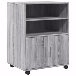 vidaXL Armadietto con Ruote Grigio Sonoma 60x48x81cm in Truciolato - Vista aggiuntiva 2