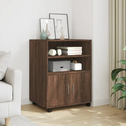 vidaXL Armadietto con Ruote Rovere Marrone 60x48x81 cm in Truciolato
