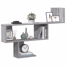 vidaXL Scaffale a Muro Grigio Sonoma 100x15x70 cm in Truciolato - Vista aggiuntiva 3