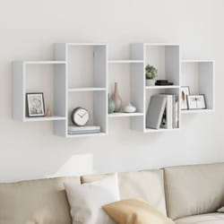 Scaffale a Parete Bianco 159x18x65 cm in Legno Multistrato Vidaxl 480893