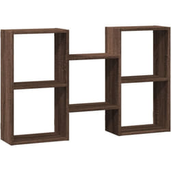 Mensola a Muro Rovere Marrone 96x18x60 cm in Truciolato vidaXL