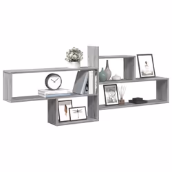 vidaXL Mensola a Parete Grigio Sonoma 167,5x18x68 cm in Truciolato - Vista aggiuntiva 3