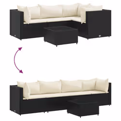 VidaXL 3308080 set mobili da esterno Crema, Bianco - Vista aggiuntiva 6