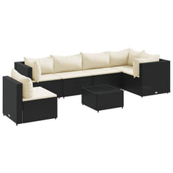 VidaXL 3308176 set mobili da esterno Crema, Bianco