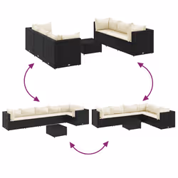 VidaXL 3308176 set mobili da esterno Crema, Bianco - Vista aggiuntiva 6