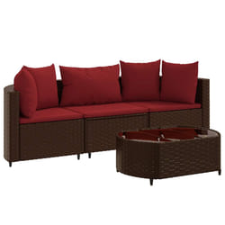 VidaXL 3308365 set mobili da esterno Rosso
