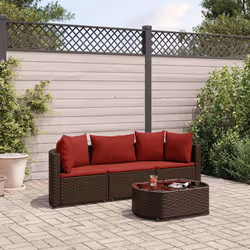 VidaXL 3308365 set mobili da esterno Rosso - Vista aggiuntiva 2