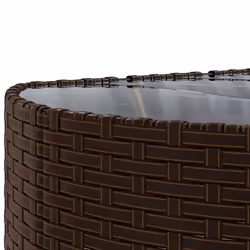 VidaXL Set Divani da Giardino 7 pz con Cuscini Marrone in Polyrattan - Vista aggiuntiva 8