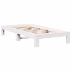vidaXL Letto senza Materasso Bianco 90x190 cm in Legno Massello Pino - Vista aggiuntiva 3