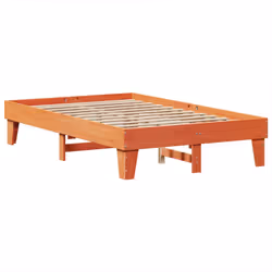 vidaXL Letto senza Materasso Marrone Cera 135x190 cm in Legno di Pino - Vista aggiuntiva 3