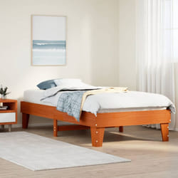 Letto senza Materasso Marrone Cera 75x190 cm in Legno di Pino Vidaxl 915061
