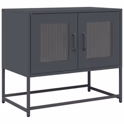 vidaXL Mobile TV Antracite 68x39x60,5 cm in Acciaio Laminato a Freddo - Vista aggiuntiva 2