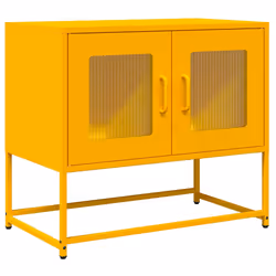 vidaXL Mobile TV Giallo Senape 68x39x60,5 Acciaio Laminato a Freddo - Vista aggiuntiva 2