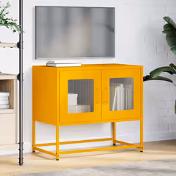 vidaXL Mobile TV Giallo Senape 68x39x60,5 Acciaio Laminato a Freddo - Vista aggiuntiva 3