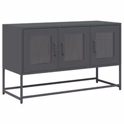 vidaXL Mobile TV Antracite 100,5x39x60,5 cm Acciaio Laminato a Freddo - Vista aggiuntiva 2