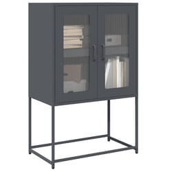 vidaXL Credenza Antracite 68x39x107 cm Acciaio