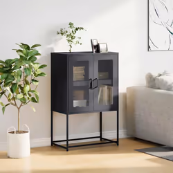 vidaXL Credenza Antracite 68x39x107 cm Acciaio - Vista aggiuntiva 3