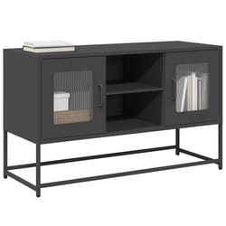 vidaXL Mobile TV Nero 100,5x39x60,5 cm in Acciaio