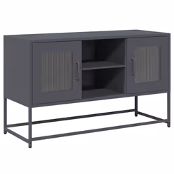 vidaXL Mobile TV Antracite 100,5x39x60,5 cm in Acciaio - Vista aggiuntiva 2