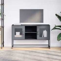 vidaXL Mobile TV Antracite 100,5x39x60,5 cm in Acciaio - Vista aggiuntiva 3