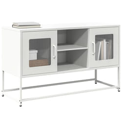 vidaXL Mobile TV Bianco 100,5x39x60,5 cm in Acciaio