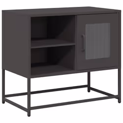 vidaXL Mobile TV Nero 68x39x60,5 cm in Acciaio - Vista aggiuntiva 2