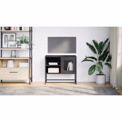 vidaXL Mobile TV Nero 68x39x60,5 cm in Acciaio - Vista aggiuntiva 3