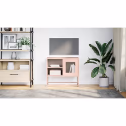 vidaXL Mobile TV Rosa 68x39x60,5 cm in Acciaio - Vista aggiuntiva 3