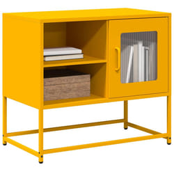 vidaXL Mobile TV Giallo Senape 68x39x60,5 cm in Acciaio