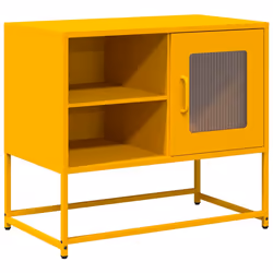 vidaXL Mobile TV Giallo Senape 68x39x60,5 cm in Acciaio - Vista aggiuntiva 2