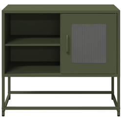vidaXL Mobile TV Verde Oliva 68x39x60,5 cm in Acciaio
