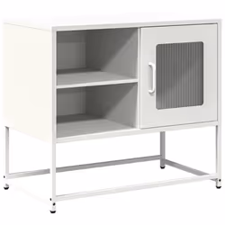 vidaXL Mobile TV Bianco 68x39x60,5 cm in Acciaio - Vista aggiuntiva 2