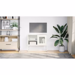 vidaXL Mobile TV Bianco 68x39x60,5 cm in Acciaio - Vista aggiuntiva 3