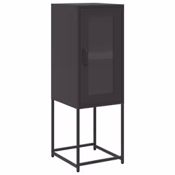 vidaXL Credenza Nera 36x39x107 cm in Acciaio Laminato a Freddo - Vista aggiuntiva 2
