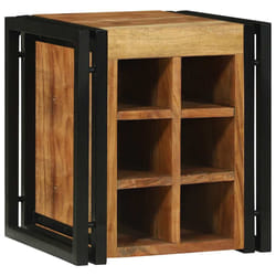 vidaXL Portabottiglie 34.5 x 35 x 39 cm Legno massello di acacia