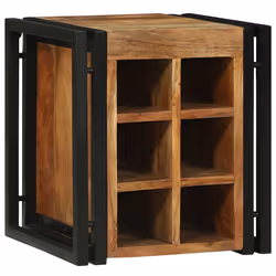 vidaXL Portabottiglie 34.5 x 35 x 39 cm Legno massello di acacia - Vista aggiuntiva 2