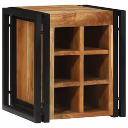 vidaXL Portabottiglie 34.5 x 35 x 39 cm Legno massello di acacia - Vista aggiuntiva 3