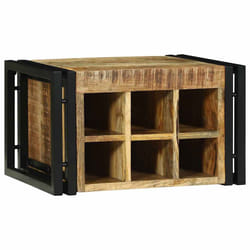 vidaXL Portabottiglie 46 x 35 x 27.5 cm Legno massello di mango